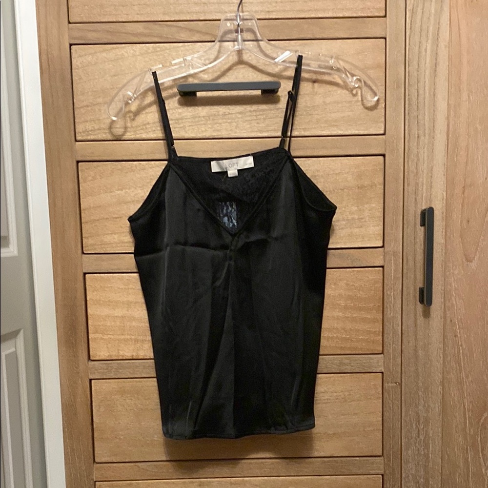 Black Lace Trim Cami Top